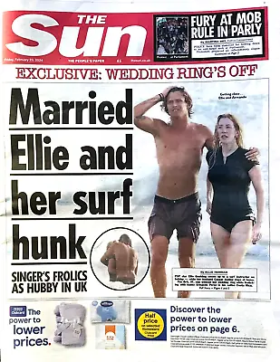 Daily Mail Newspaper February 23rd 2024 ELLIE  GOULDING  Front • £14