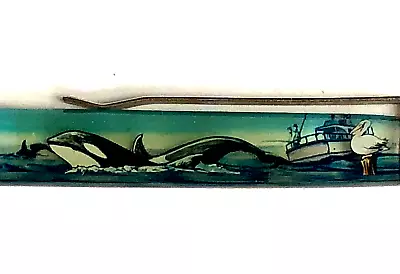 Oregon Coast Floaty Pen Moving Killer Whale Orca Pelican Ship Ocean Vintage • $24.99