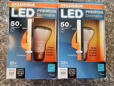 Sylvania 2 PACK Led Bulb 7W=50W R20 Flood Dimmable Warm White TO Candlelight • $11.97