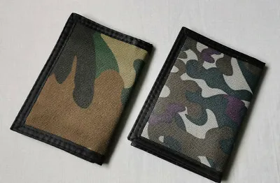 Men Best Army Wallet Camouflage Canvas Zip Coin Pocket Card Holder ID Window Boy • £4.99
