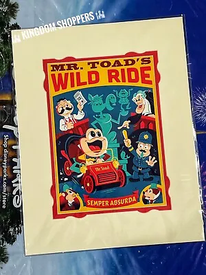 2024 Disney Parks Dave Perillo Mr. Toad Wild Ride Semper Absurda Print 14x18” • $74.95