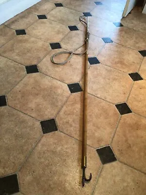 £65 • Buy HARDY RARE 62 GAFF/Wading Staff And Boat Hook On Bamboo Shaft With Lanyard ,
