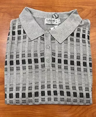 SUMMER LaVane Men's Grey/Black Light Weight Short Sleeve Sweater M-3X • $36