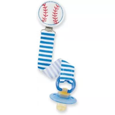 Mud Pie Baseball Pacifier Clip • $8.40