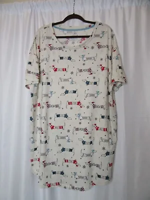 Secret Treasures PJ Sleep Shirt Nightgown Size L XL Christmas Dachshund Dog Cozy • $19.99