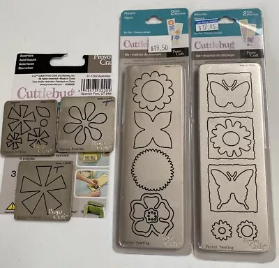 Cuttlebug Die LOT Of 7 Metal Cutting Dies Flower Butterfly Naturals Asterisks • $9.95