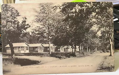 Vintage Postcard 1940's Buena Vista Camps Opposite US Customs Moose River Maine • $8