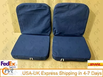 2 Black Seats Covers/foam Jeep Willys With Cargo Pockets  CJ2A Cj3A CJ3B M38 • $298.99