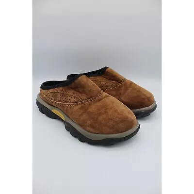 Merrell Tioga Clog Suede Brown Sandstone Women's US 7 Slip On Slippers Shoes • $36