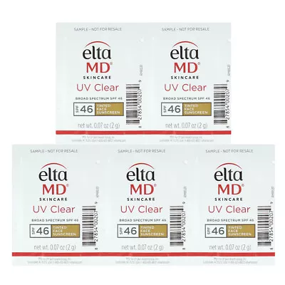 Elta MD Tinted UV Clear Broad Spectrum SPF 46 0.07oz/2g  SAMPLE SET OF 5 • $10