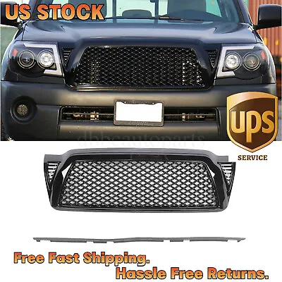 $73.15 • Buy Black Front Bumper Hood Honeycomb Mesh Grill Grille ABS For 05-11 Toyota Tacoma