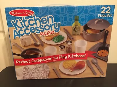 New! Melissa & Doug Kitchen Accessory 22 Piece Play Set Nib! • $14.50