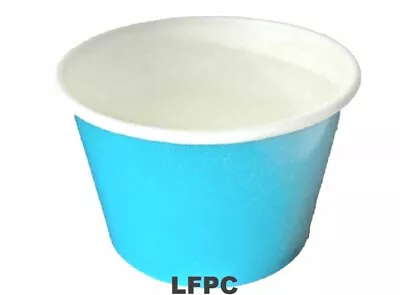 50 ICE CREAM CUP BIODEGRADABLE PREMIUM PAPER TUB Dessert Container 250ML • £6.99