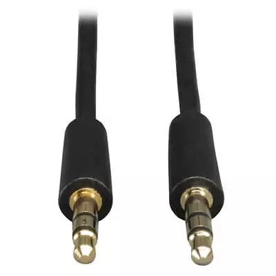 Stereo Mini Audio 3.5mm Jack Male To Male Flat Cable Black • £36.20