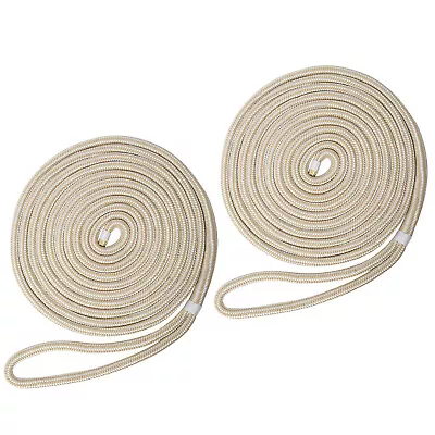 2 Pack Of Anchor Rope 5/8”x 30' Double Braid Nylon Rope Boat Dock Line 7700 Lbs. • $33.59