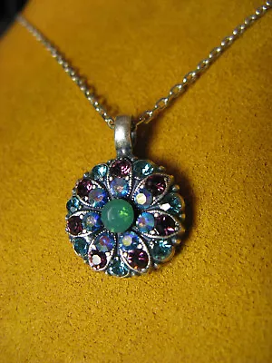 MARIANA GUARDIAN ANGEL SWAROVSKI CRYSTALS FLOWER Necklace Pendant Gift  • $62