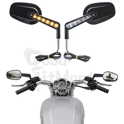 $79.21 • Buy Muscle Rear View Mirrors LED Turn Signals For Harley Davidson VROD V-Rod VRSCF