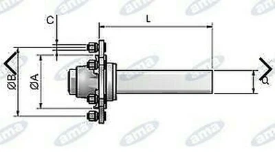 $75.61 • Buy Driveshaft Without Brake Type 4 Hole Fiat For Trailers/Vacuum Tanker Ama 11680
