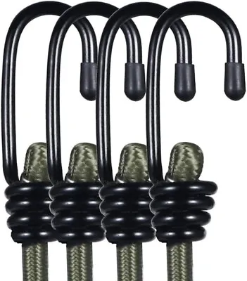 Bungee Cords Heavy Duty Outdoor 2ft Bungee Straps With Hooks Black Bunji Cord 24 • $16.04