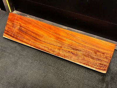 EXHIBITION GRADE Hawaiian Curly Koa Billet Wood: 27.75  X 6.875  X 1.125  • $200