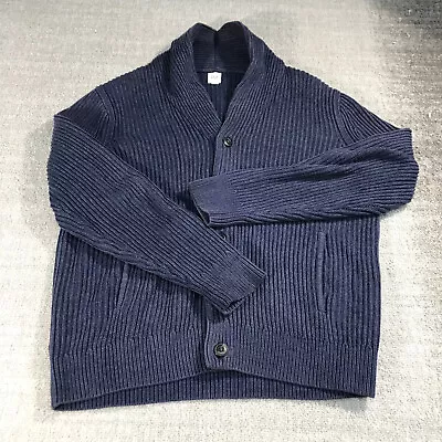 Gap Sweater Mens Medium Cardigan Chunky Shawl Collar Pocket Ribbed • $20.22