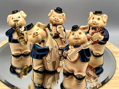 Vintage Pig Orchestra Five Resin Figurines Ornaments • $255.13