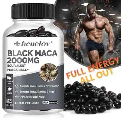 Black Maca Root 2000mg Per Caps (4:1 Extract) 120 Veggie Capsules • $8.34