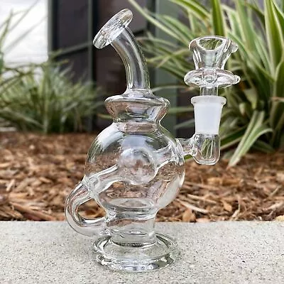 5  Inch Mini Clear Glass Ball Egg Hookah Bong Tobacco Water Pipe 10mm Micro • $24.95