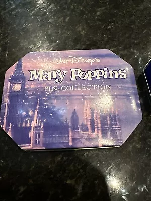 Walt Disney Vintage Mary Poppins Pin Collection Commemorative Tin Set 6 Pins • $79.99