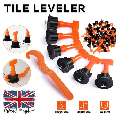 £2.99 • Buy 50-100x Floor Wall Tile Leveler Tools Set Kit Reusable Tile Levelling System UK