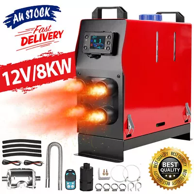 8KW 12V Portable Diesel Heater Air Thermostat Deisel Caravans Motorhome Trailer • $122.95