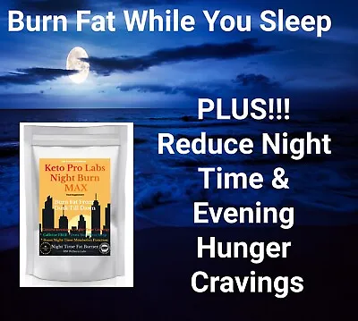 Fat Burn MAX Night-Time Fat Burner Pill Diet & Fast Weight Loss Shred Tablet • £8.95