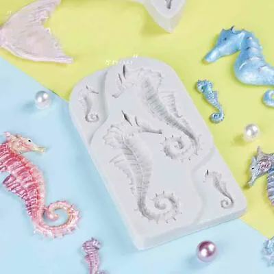 £2.99 • Buy Sea Horse Silicone Fondant Cake Topper Mold Border Mould Chocolate Decorating 3D