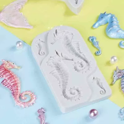 £2.99 • Buy Sea Horse Silicone Fondant Cake Topper Mold Border Mould Chocolate Decorating 3D