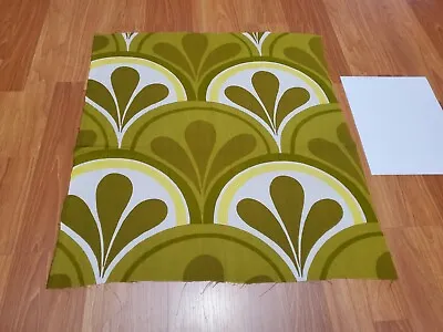 Awesome RARE Vintage Mid Century Retro 70s 60s Grn Yel Lemon Slices Sml Fabric! • $25