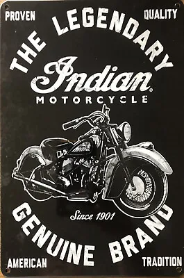 Indian Motorcycle Rustic Vintage Metal Tin Signs Man Cave Shed & Bar Sign • $9.99