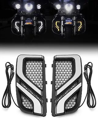 LED Fairing Lower Grills Turn Signal Running Light For Electra Touring 2014-2023 • $96.89