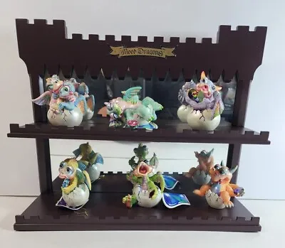 Set Of 6 Baby Mood Dragons Great Condition! Limited Edition Collectibles Stand • $80