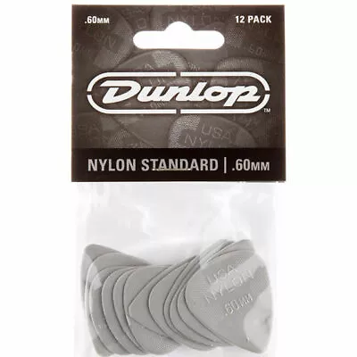 12x Jim Dunlop Nylon  Greys  .60MM Gauge Guitar Picks Plectrums  • $13.49