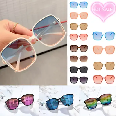 £2.27 • Buy Classic Oversized Sunglasses Women Vintage Square Blue Pink Clear Sun Glasses