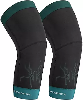 ROCKBROS Winter Cycling Knee Warmer Thermal Leg Warmer Knee Brace Knee Sleeves • $15.99