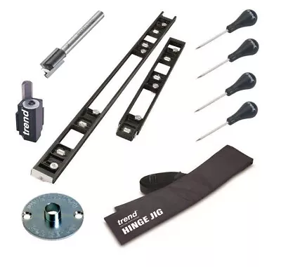 £255 • Buy Trend H/JIG/C 2 Part Skeleton Hinge Jig With Corner Chisel + Two Flute Cutter