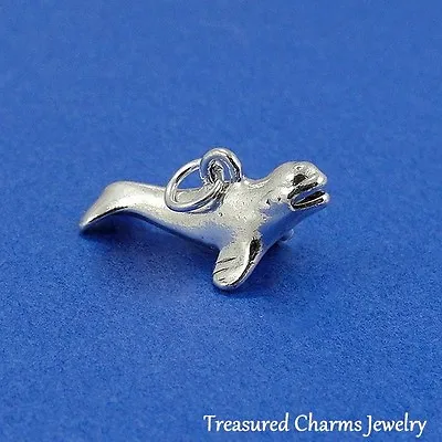 Silver BELUGA WHALE Ocean Nautical CHARM PENDANT *NEW* • $10.95