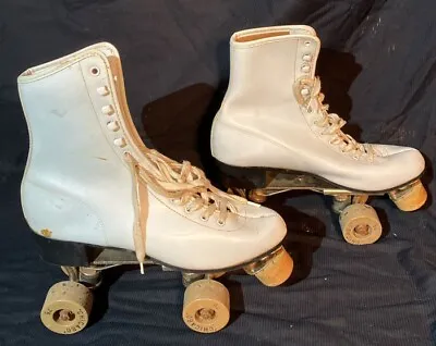 Vintage Ladies White Roller Skates Chicago 76 Size 9 Usa • $47.86