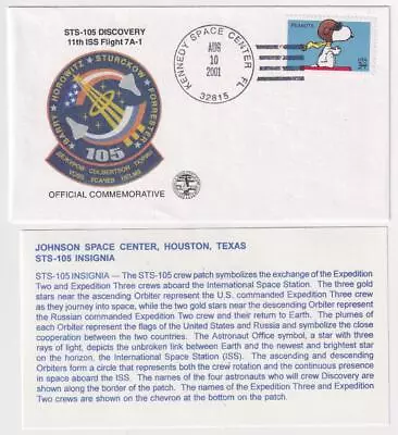 Space Shuttle Discovery STS-105 LAUNCH Space Cover C6948D • $3.95
