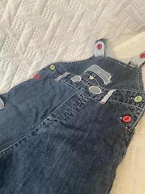 Newborn Mayoral Baby 6-9 Months Denim Bear Patches Overalls Baby Boy • $13