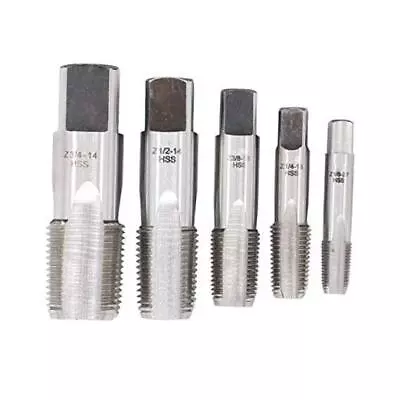  Set Of 5 HSS NPT Pipe Tap Set 1/8 1/4 3/8 1/2 And 3/4 Inch  • $39.46
