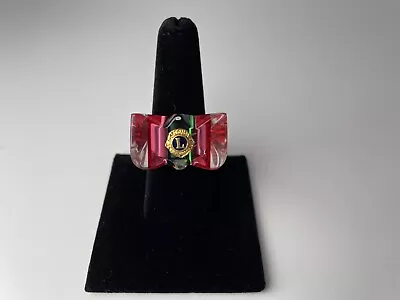 Vintage Lucite Lions Club Ring Chunky Mid Century • $10