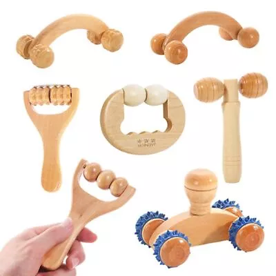 Wooden Body Massage Tool Therapy Roller Massager Body Soothing Massage Roller • $7.92