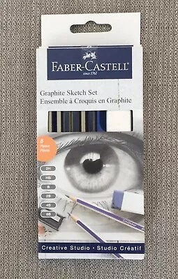 New FABER-CASTELL Creative Studio 8 Piece 6 Pencils Graphite Sketch Set Drawing • $11